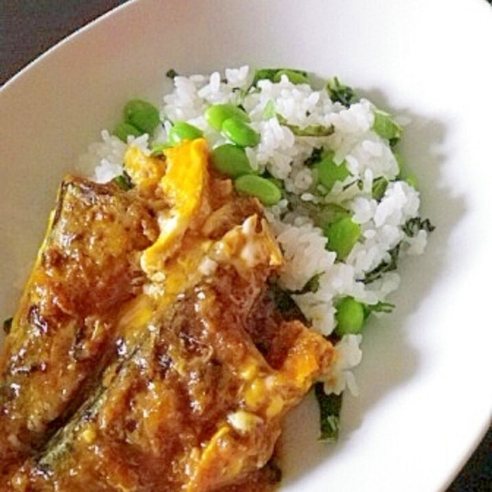 枝豆ご飯のサンマ丼